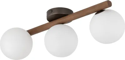 Produktbild von Pendelleuchte Metall Glas B: 33 cm H: max. 100 cm Braun Weiß G9 3-flammig länglich Modern Hängeleuchte