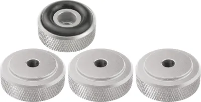Produktbild von Dynavox Gerätefüße mini mit Rändelung silber, 4 Stück