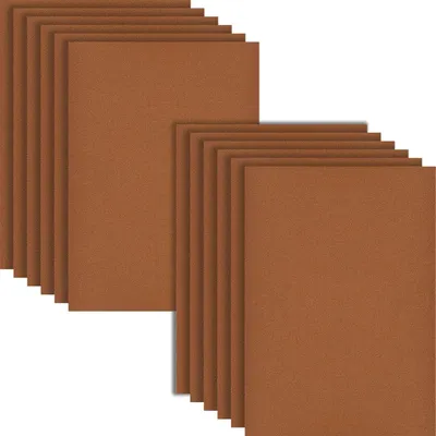 Obrázek produktu pro Filc, 2 mm tloušťky, 12 kusů, rozměry 20 x 30 cm, vhodný pro tvoření, čtvercové tvary, barva hnědá