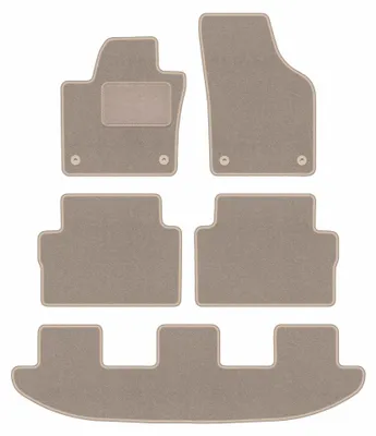 Immagine prodotto di Tappetini in moquette per Seat Alhambra II 2010- (monovolume) – set 4 pezzi, beige, su misura – Wielganizator LUX
