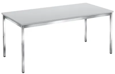 Produktbild von SODEMATUB Mehrzwecktisch lichtgrau rechteckig, Vierkantrohr chrom, 160,0 x 80,0 x 74,0 cm