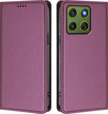 Produktbild von Handyhülle für Motorola Edge 70, Kunstleder Klapphülle Stoßfeste Magnetische Hülle mit Ständer Lila