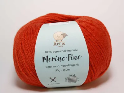 Obrázok produktu pre Merino Fine Art'is Yarn 100 % Vlna | Superwash a antialergická (50 g/150 m) (401 hrdzavo-hnedá)