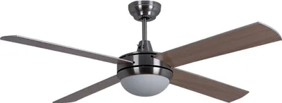 Produktbild von V-TAC - Deckenventilator mit 2x E27-Fassungen - Stahl & Holz - 60w - inkl. Fernbedienung - EU -