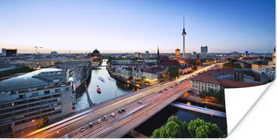 Produktbild von MuchoWow® Poster Berlin - Abend - Deutschland 160x80 cm - Foto Poster