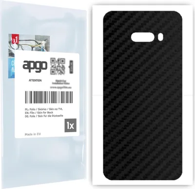 Produktbild von apgo Rückseite Schutzfolie für LG G8X ThinQ -  Hinten Schutzfolie Carbon, Rückseite Folie schützt vor Kratzern und Fingerabdrücken
