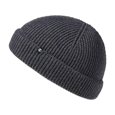 Produktbild von Enter the Complex® Fisherman Beanie, Fischermütze, 100% Merino Wolle, Rippstrick, Anthrazit, One Size