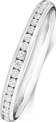 Produktbild von 18 Karat (750) Weißgold Eternity Damen - Diamant Trauring/Ehering/Hochzeitsring Brillant-Schliff 0.29 Karat G - SI1, 50 (15.9); TRS1875618KWRSK