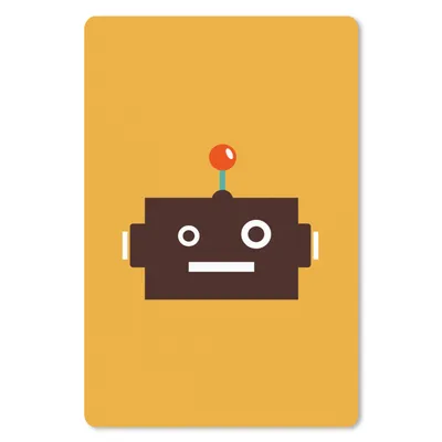 Produktbild von MuchoWow® Mauspad Mousepad Roboter - Gesicht - Antenne - Gelb - Jungen - Kind 40x60 cm - Mousepads - Maus Mat - Pad - Mausunterlage - Schreibtisch Accesoire