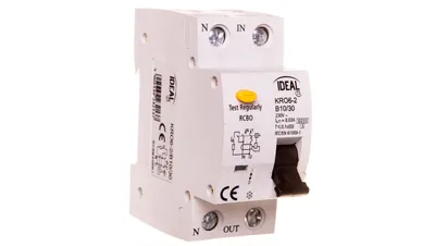 Obrázek produktu pro Nadproudový chránič 2P B 10A 0,03A typ AC KRO6-2/B10/30 23213