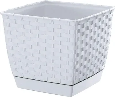 Produktbild von Ratolla Quadratischer Blumentopf - Weiss - Pp-Drlk220B