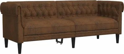 Obrázek produktu pro vidaXL Pohovka, hnědá, 201,5 x 74,5 x 74,5 cm, polyester
