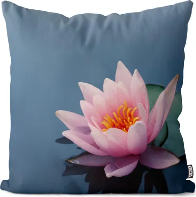 Produktbild von VOID Seerose Teichrose Blume Rose Kissenbezug Kissenhülle sofa couch wohnzimmer dekoration wasserfest Outdoor Garten Kissen bezug deko