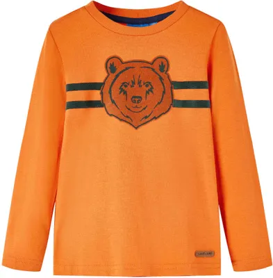 Produktbild von "2026 Promotion" Kinder-Langarmshirt - Gute Qualität - Dunkelorange 104 - Langarmshirts MM227