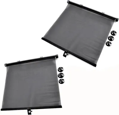 Produktbild von 2 x Auto Kinder Sonnenrollo Sonnenblende 45x54 cm Sonnenschutzrollo Sonnenschutz