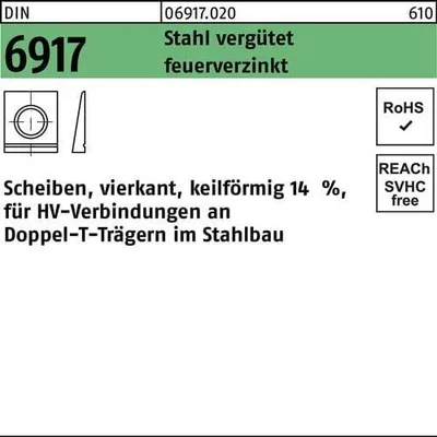 Produktbild von Reyher  Scheiben DIN 6917 C 45 / ÜH 17 tZn (1 Stück)