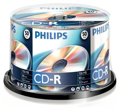 Produktbild von Philips CD-Rohlinge, 80Min, 700MB, Speed 52x, Spindel 50 (Disc)