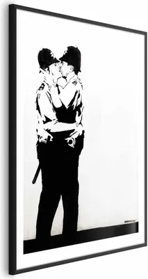 Produktbild von Posterpapier Poster - The Policemen's Kiss 60x90 cm Streetart h-C-0083-ao-a