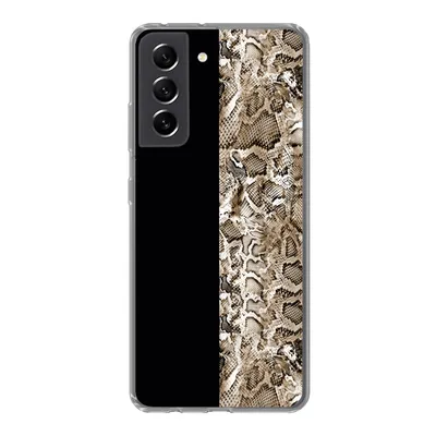Produktbild von MuchoWow® Handyhülle Schutzhülle Hülle für Samsung Galaxy S21 FE Schlange - Tiermuster - Braun Silikon Softcase Handy Hülle - Mobiltelefonhülle