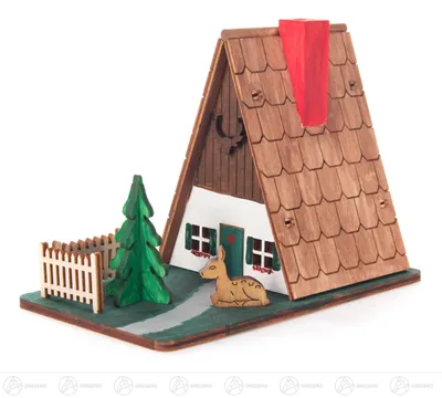 Produktbild von Ersatzteile & Bastelbedarf Bastelsatz-Räucherhaus Forsthaus 15-teilig Breite x Höhe x Tiefe 10,5 cmx12,5 cmx10,5 cm NEU