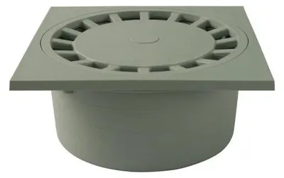 Zdjęcie produktu dla Sifon podłogowy Marley DN75, montaż wpuszczany, wymiary 20x20 cm, do zastosowania wewnątrz i na zewnątrz budynku (np. w podjazdach), z zapobiegaczem cofania się zapachów