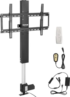 Produktbild von VEVR TV-Ständer für LCD-LED-Plasmafernseher, Automatischer TV-Ständer, Aufzug für Fernseher, TV Lift Halterung Höhe von 107,4 bis 187,2 cm, Höhenverstellbar & Stabil Max. 60 kg