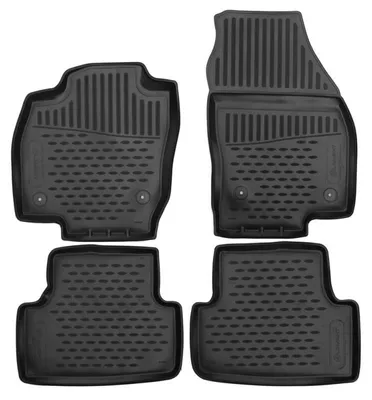 Gummi Fußmatten Set für VW T-Cross, Bj. 2018-, 4-teilig, schwarz