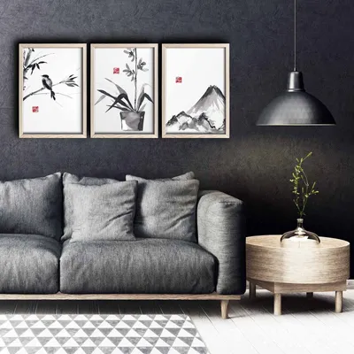 Image de Wallity, 3PKCT- DZL1302, Coloré, Tableaux sur toile, 118 x 53 cm, Peintures : 100% MDF (épaisseur : 3 mm)