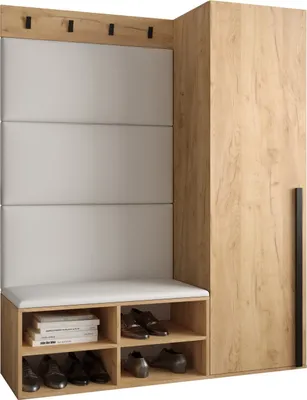Produktbild von Garderobe MIRO Set 5 mit gepolsterten Paneelen Industrial Design
