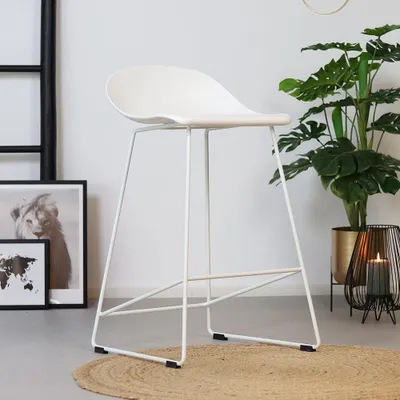 Produktbild von Bronx71 Barhocker Ellen skandinavisches Design weiß 66 cm