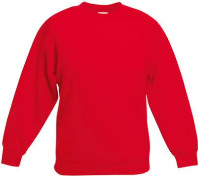 Produktbild von Fruit of the Loom - Kids Classic Set-In Sweat - Red - 164