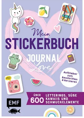 Produktbild von Mein Stickerbuch - Journal-Love: über 600 Letterings, süße Kawaiis und Schmuckelemente