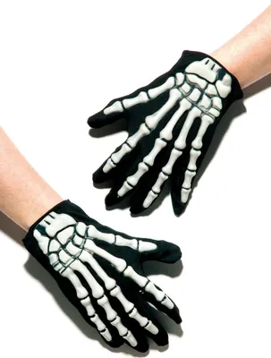Produktbild von Skelett Handschuhe mit Applikation