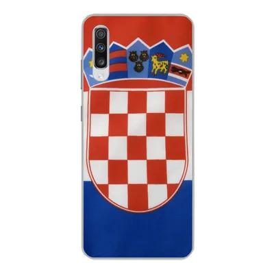 Produktbild von MuchoWow® Handyhülle Schutzhülle Hülle für Samsung Galaxy A70 Foto der kroatischen Flagge Silikon Softcase Handy Hülle - Schutzhaube