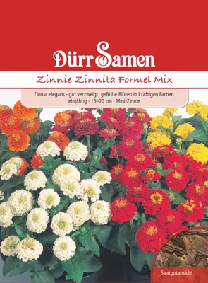Produktbild von Zinnie Zinnita Formel Mischung | Zinniensamen von Dürr Samen