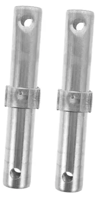 Produktbild von 2 Stück Gerüstkupplungsbolzen aus verstärktem Metall, Einsteckbolzen für stabile Gerüstverbindungen, verzinkt, 36 mm Durchmesser, Gerüstzubehör für Innen- und Außeneinsatz