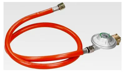 Produktbild von Anschluss-Set für Gasflaschen mit Gasschlauch und Druckminderer 50 mbar 100 cm 1/4 '' Links Propan Butan