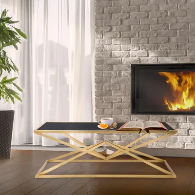 Immagine prodotto di Keswic - Tavolino da Salotto, 110x60x45h cm Nero, Forma Rettangolare
