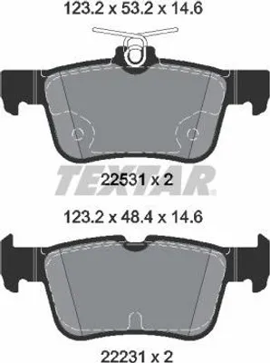 Produktbild von TEXTAR Bremsbeläge Satz Hinten für FORD Kuga Mk2 (DM2) 2253105