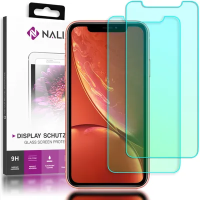 Immagine prodotto di NALIA 2 pack di vetro protettivo per iPhone 11 / iPhone XR, pellicola di protezione del display del telefono cellulare
