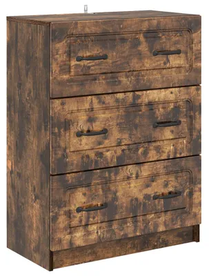Image de Commode vidaXL en chêne fumé 66 x 34,5 x 87 cm