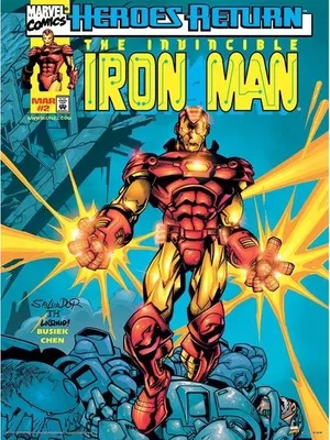 Obrázok produktu pre Marvel Comics - potlač "Iron Man Heroes Return" PM8937 (40 cm x 30 cm) (Blau/Rot/Gelb)