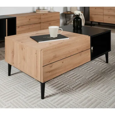 Produktbild von Finori Couchtisch Nola 55A Artisan-Eiche und Schwarz