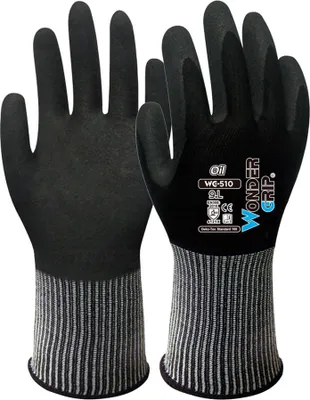 Obrázek produktu pro Rukavice z nylonu a Elastanu, dvojitá nitrilová dlaň, velikost 07