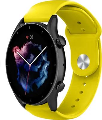 Produktbild von Strap-it Amazfit GTR 3 (Pro) Sportarmband (Gelb)