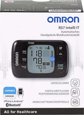 Produktbild von OMRON RS7 Intelli IT Handgelenk-Blutdruckmessgerät HEM-6232T-D, 1 St. Blutdruckmessgerät