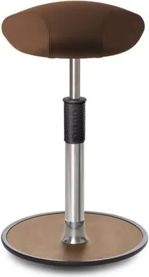 Produktbild von Sitz- Stehhocker Free Tall Triangel Boxmark Leder Braun Chrom /Natur.