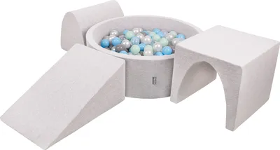 Produktbild von KiddyMoon Spielplatz Aus Schaumstoff Mit 200 Bälle 7cm Hindernisläufen Version 2 Rund Bällebad Mit Bunten Bällen Für Babys Und Kinder
