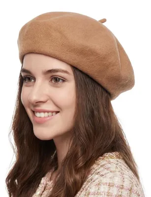 Produktbild von Baskenmütze Damen Khaki Einheitsgröße Kunstwolle Herbst Winter