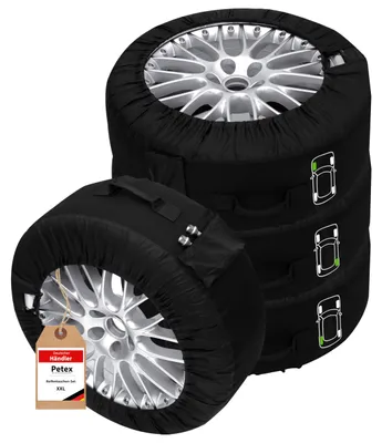 Productafbeelding van Petex 44130304 Reistas voor autoreinbanden, geschikt voor banden van 20-23 inch, kleur zwart